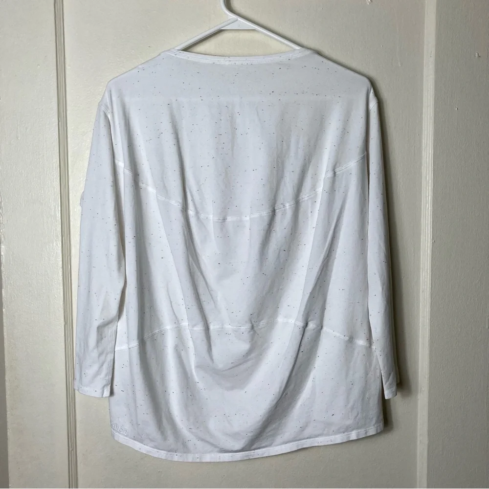 Lululemon white confetti back in action long sleeve top womens XS-S - Picture 7 of 8